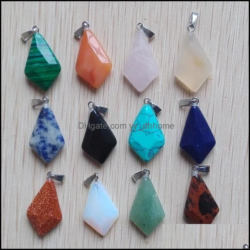 natural stone arrow shape charms pendants for diy jewelry making wholesale