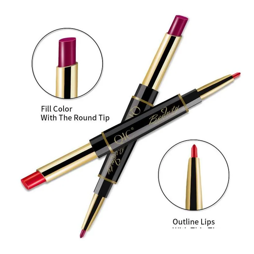 lipstick lip fill lipliner dual purpose lips sticks fill color rotating waterproof easy to wear coloris beauty make up lipper