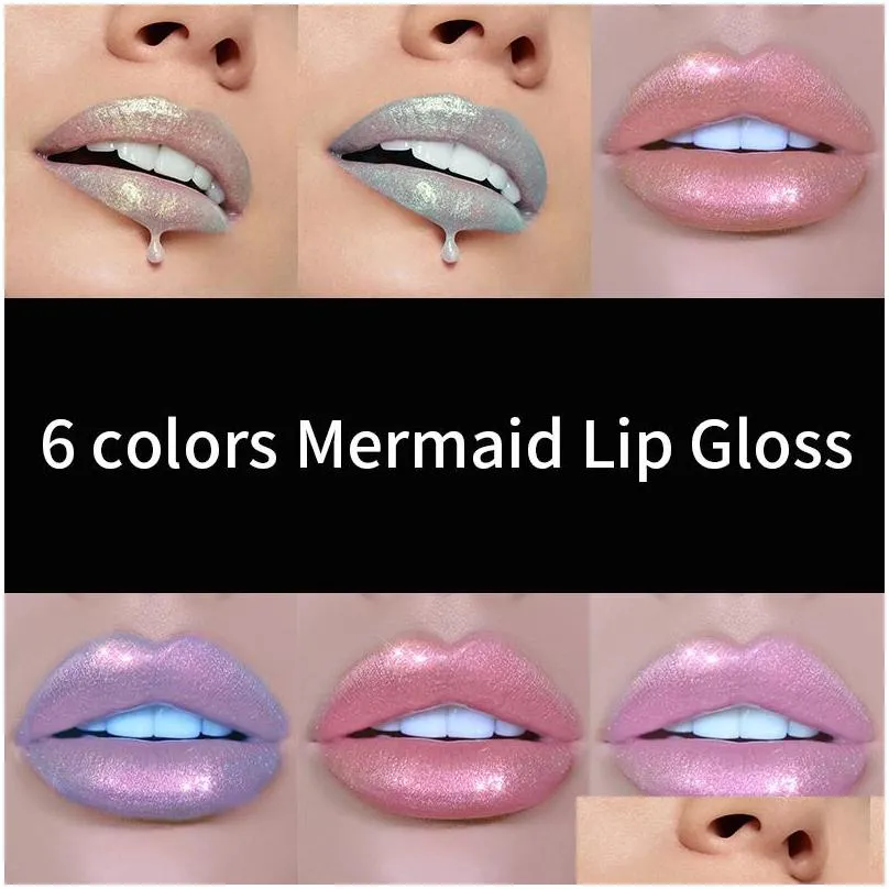 handaiyan plump it lip plumper lipgloss liquid crystal laser holographic lips glow waterproof lon lasting shimmer mermaid pigment polarized glitter beauty