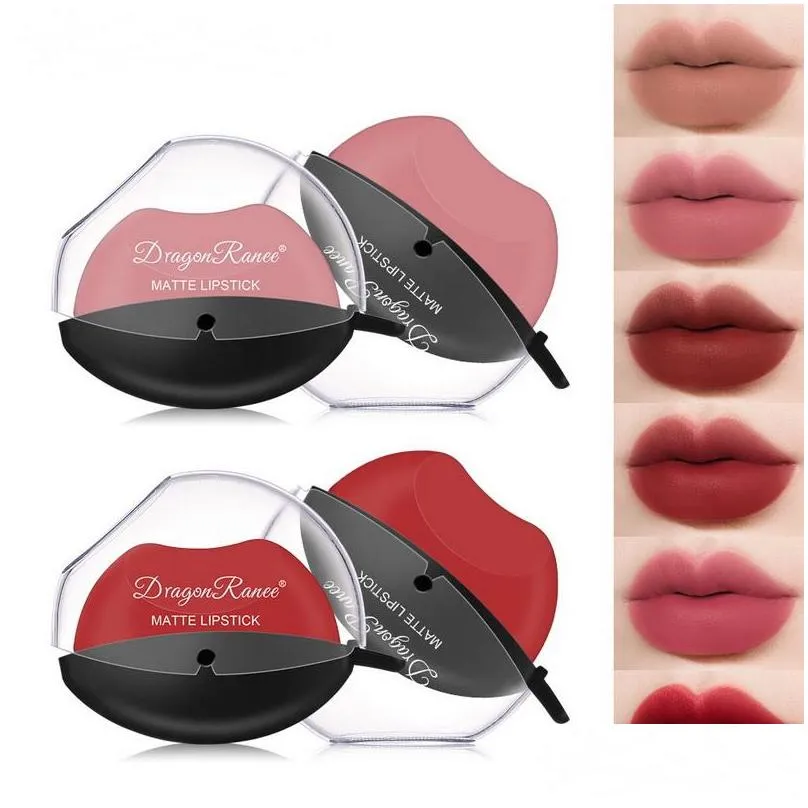 makeup rouge lipstick matte waterproof lip stick 12 colors easy to wear nutritious wholesale batom luxury lipsticks