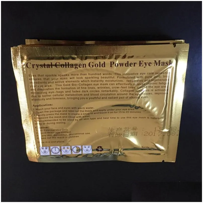 crystal collagen gold powder eye mask peels deep moisturizing and smoothing crystal collagen eye mask