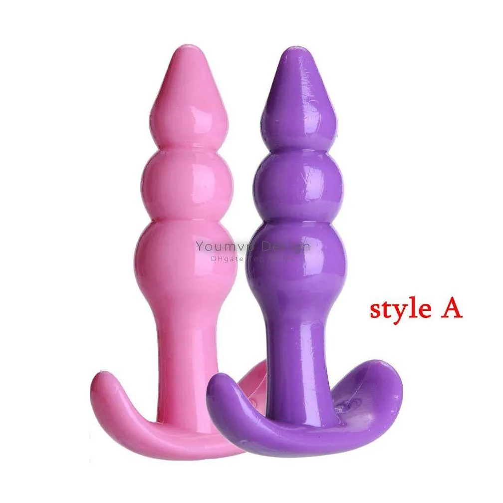 soft silicone anal butt plug vaginal gspot stimulation backyard bead masturbation anal dildo toys for women gay