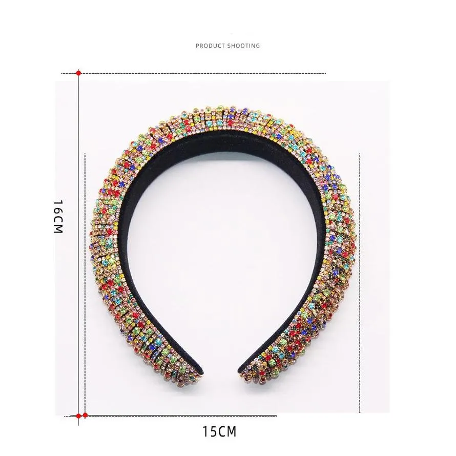  hair bands for women lady shiny padded diamond headband hair hoop fashion hair accessories j1500