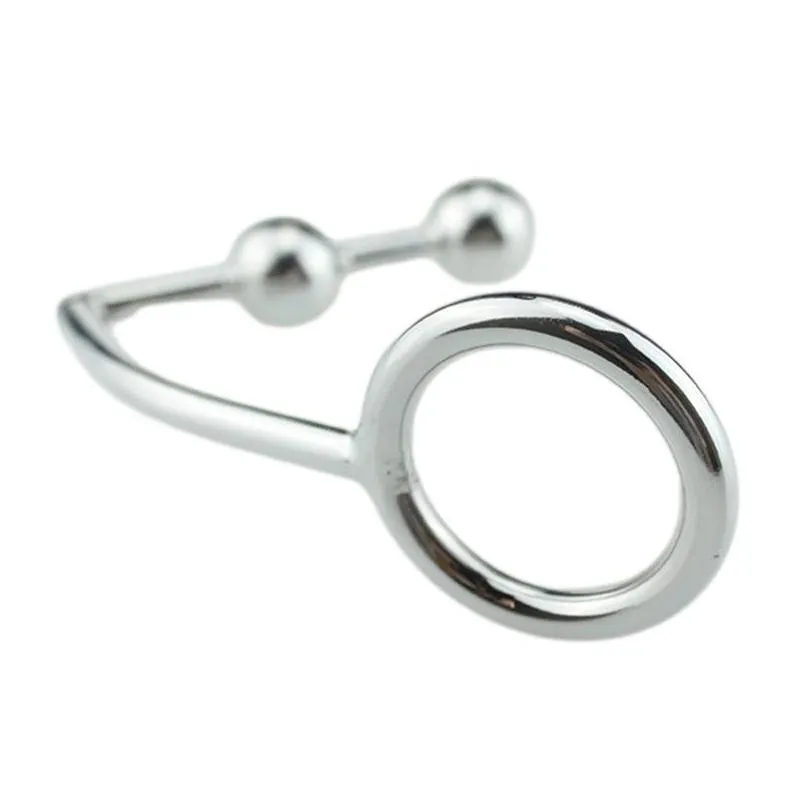 anal hook stainless steel with ball hole metal butt plug anal dilator toys for men women 40/45/50mm