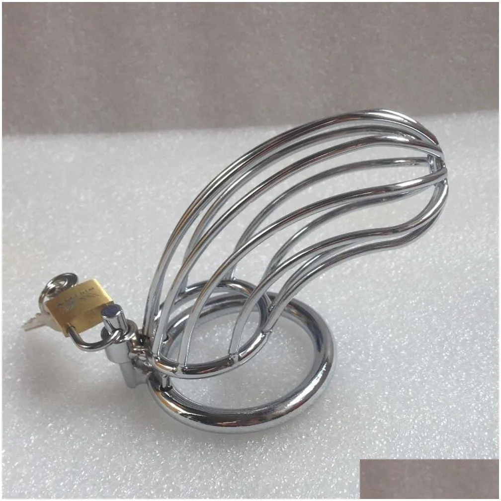 steel chastity cage penis cock ring for adult games cock cages chastity devices penis cage toys for man j1705