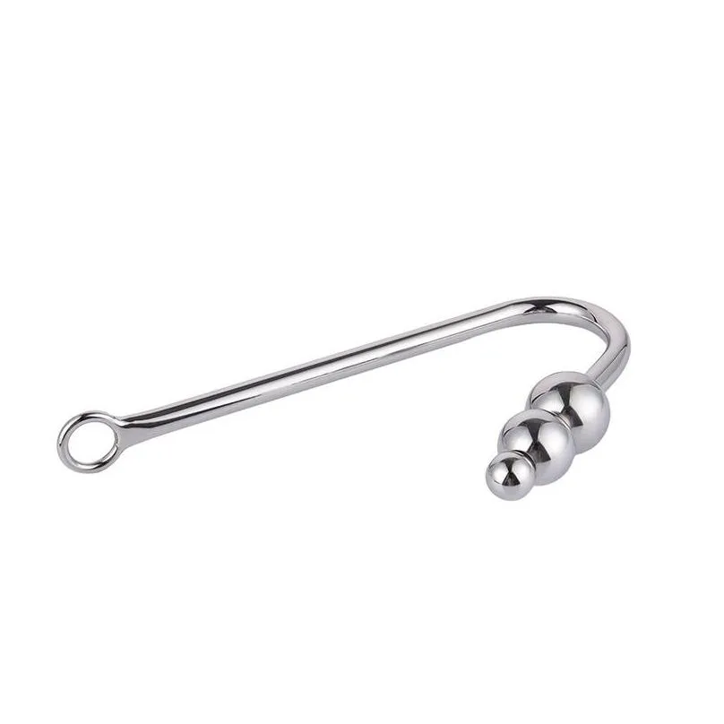 stainless steel anal hook prostate massage gay butt plug with ball anal plug dilator toys for men and women