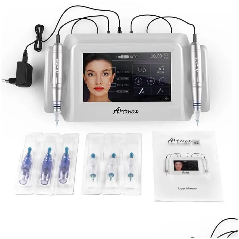 permanent makeup machine digital artmex v8 set eye brow lip rotary pen mts system tattoo pen