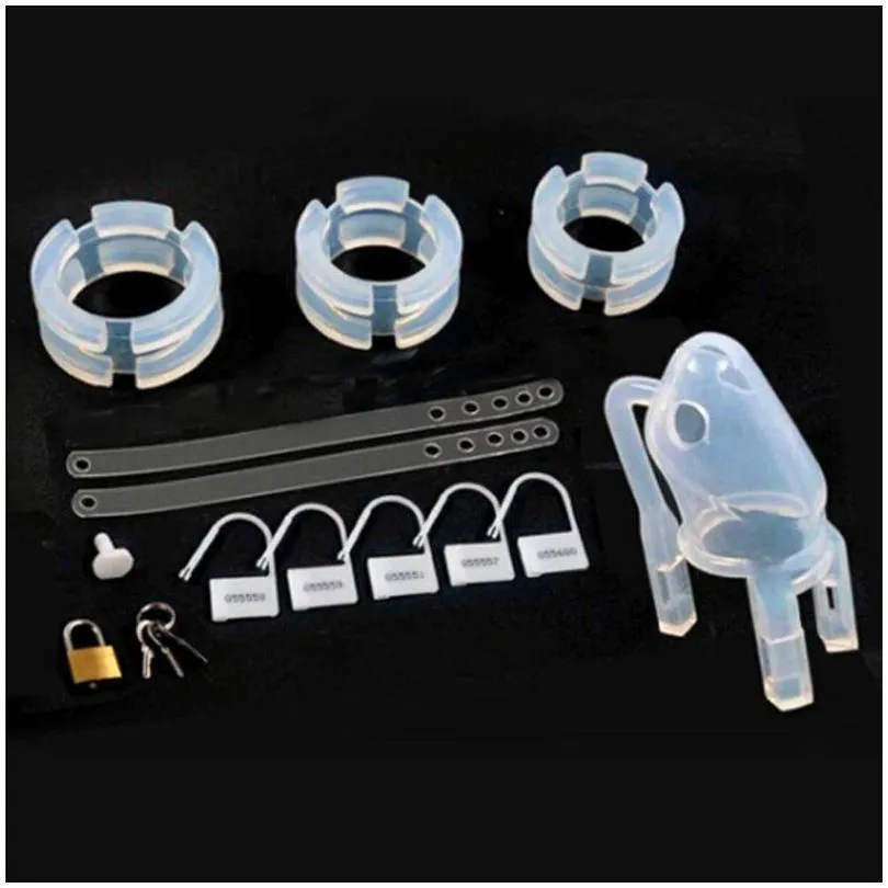 male penis lock silicone chastity device penis cage antimasturbation penis cock ring with retail box