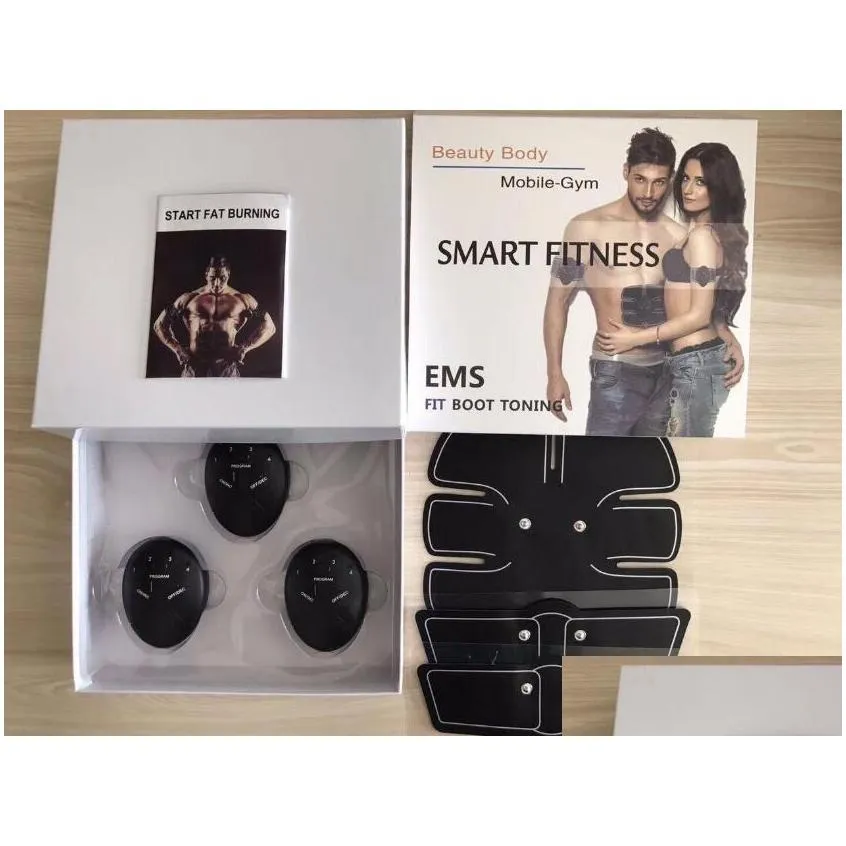 ems wireless muscle stimulator smart fitness abdominal training device electric slimming belt stickers body slimming belt uni