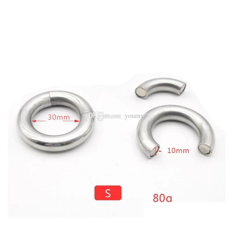 heavy duty male magnetic ring cockrings scrotum stretcher metal penis cock lock delay ejaculation toy for men