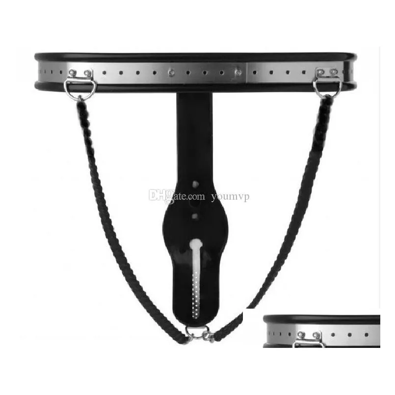 female adjustable chastity belt modely stainless steel chastity belt with locking waist size 6090 90110cm j1232