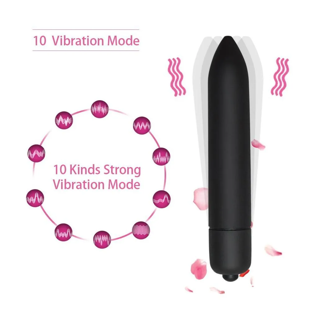 10 speeds mini bullet vibrator massager vagina vibrator soft silicone anal butt plug female clitoris stimulator