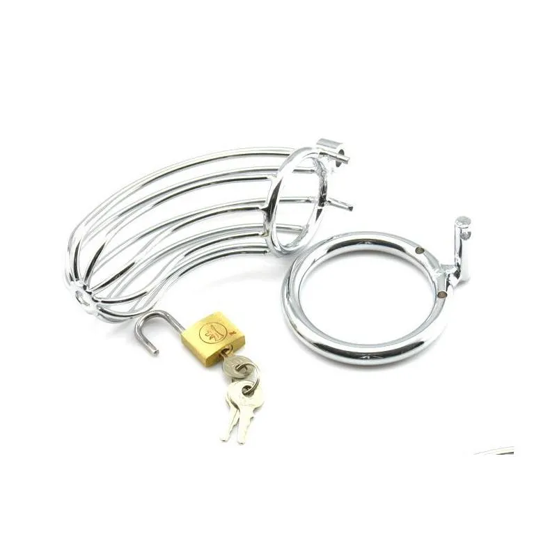 steel chastity cage penis cock ring for adult games cock cages chastity devices penis cage toys for man j1705