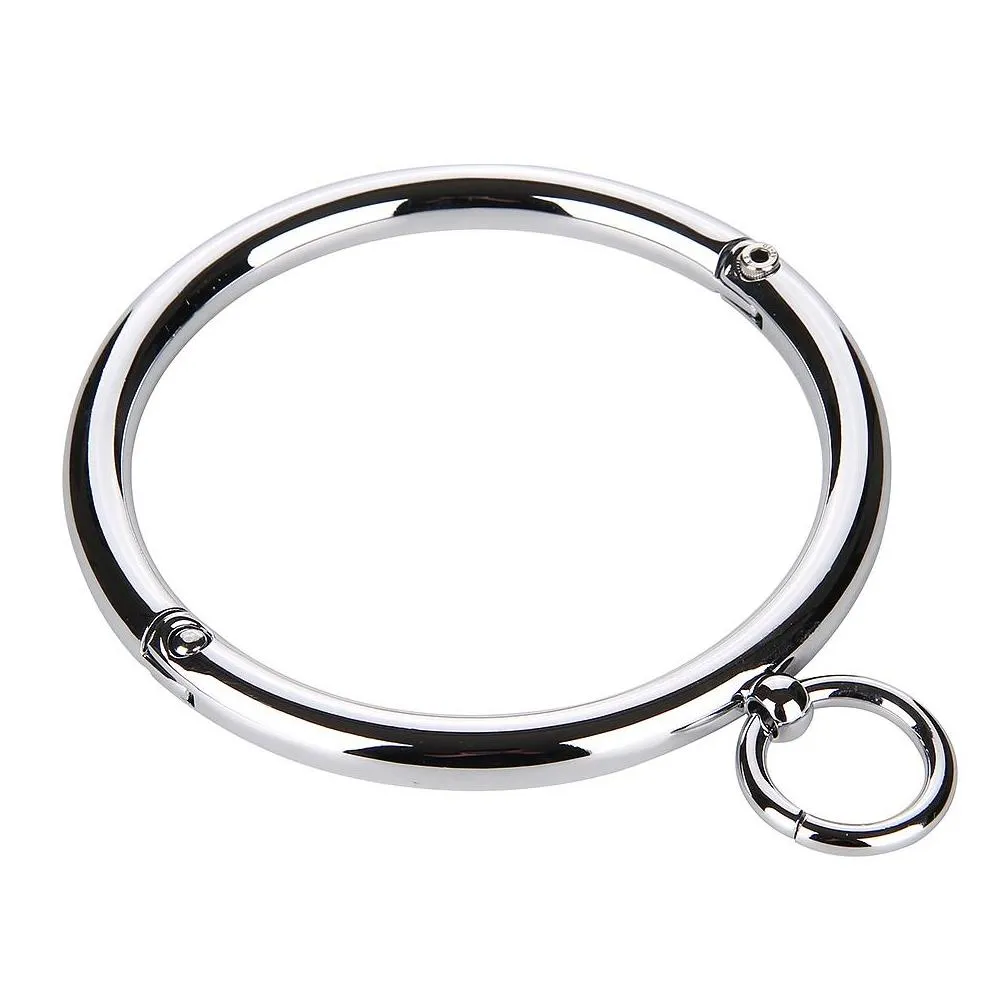 female y necklace rolled stainless steel slave collars/slave neck ring adult products/bdsm toy sm439