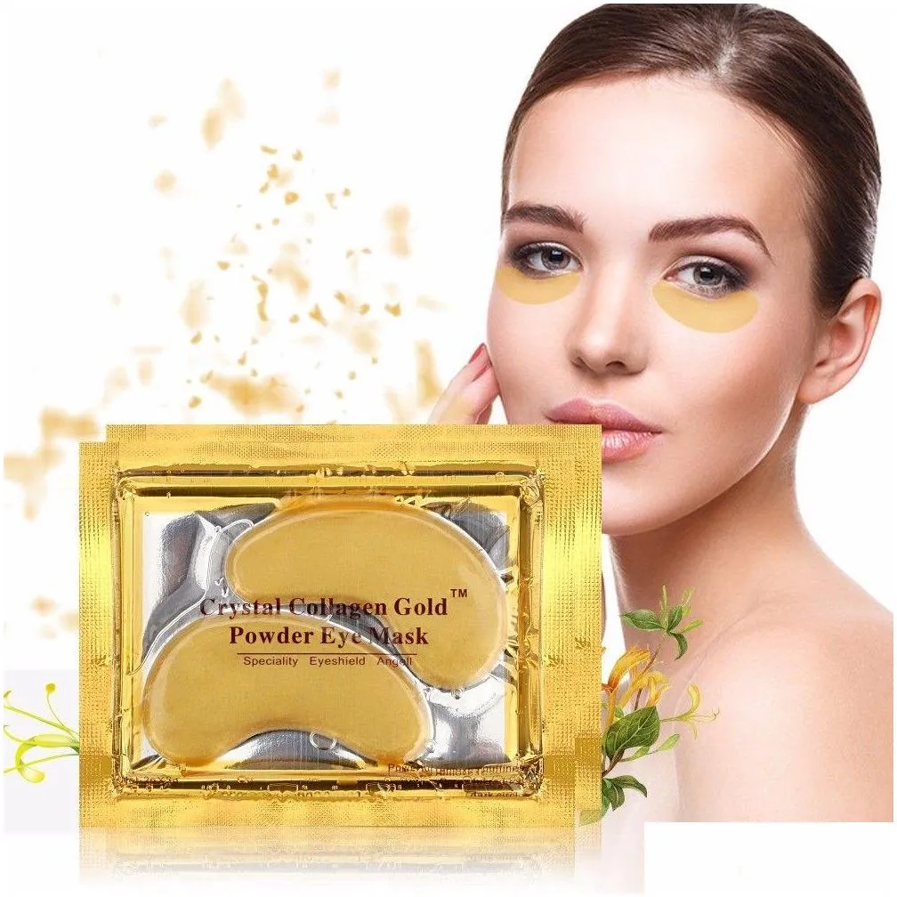 crystal collagen gold powder eye mask peels deep moisturizing and smoothing crystal collagen eye mask