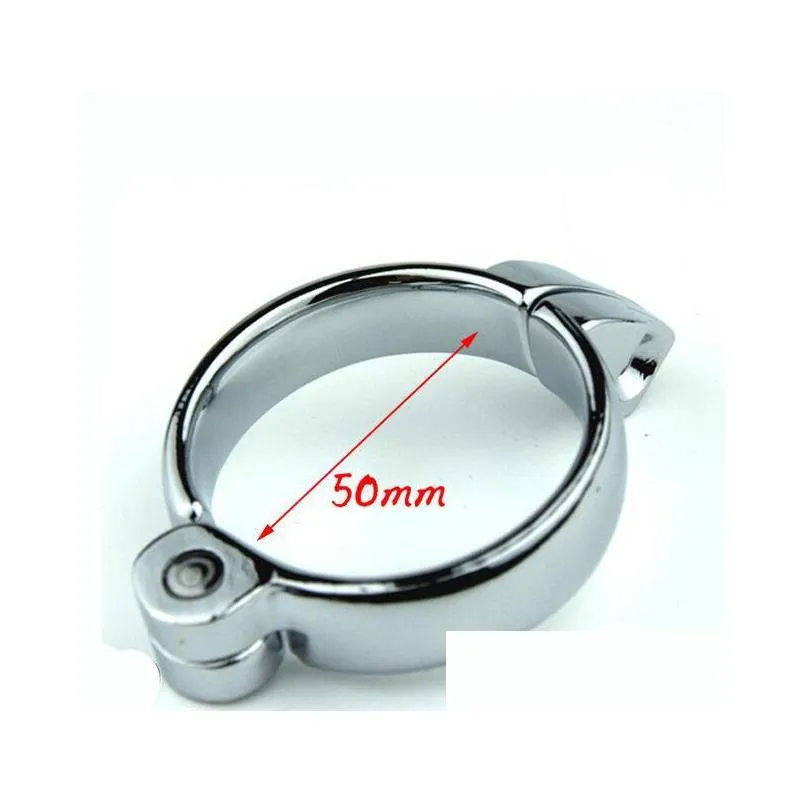 metal penis ring stainless steel cockrings lock for male chastity device bondage toys