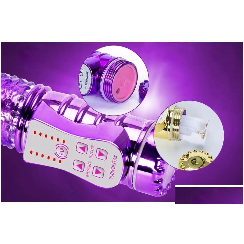 rabbit gspot vibrators vibration and rotation massager electric simulation penis toy for women adult toys j0212