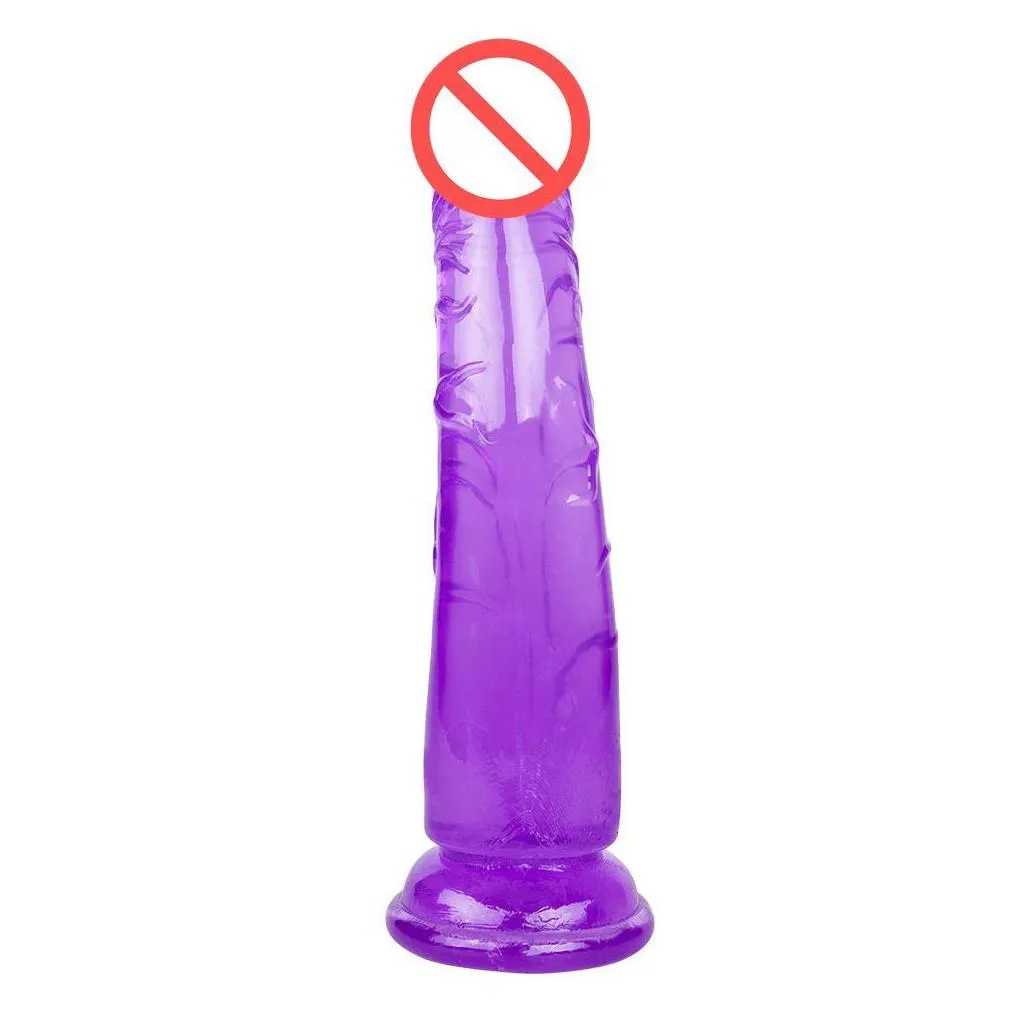 erotic soft jelly dildo realistic anal dildo strapon big penis suction cup toys for adults toys for woman j1735