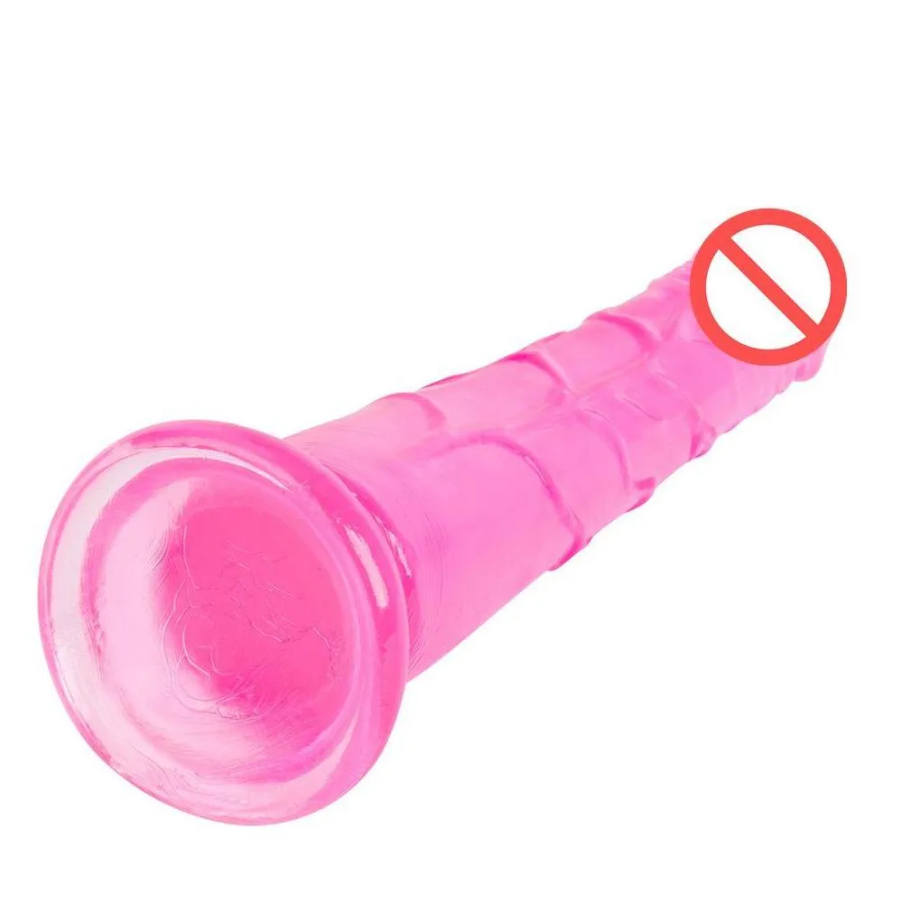 erotic soft jelly dildo realistic anal dildo strapon big penis suction cup toys for adults toys for woman j1735