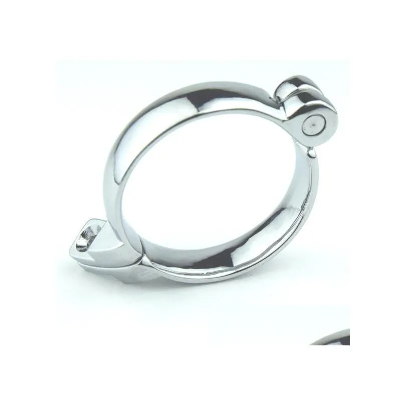 metal penis ring stainless steel cockrings lock for male chastity device bondage toys
