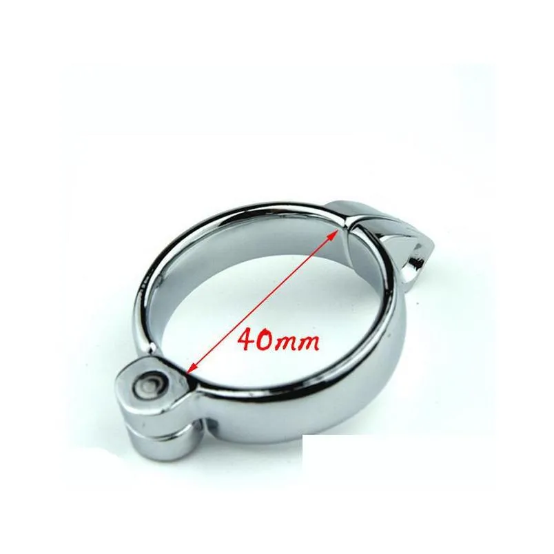 metal penis ring stainless steel cockrings lock for male chastity device bondage toys