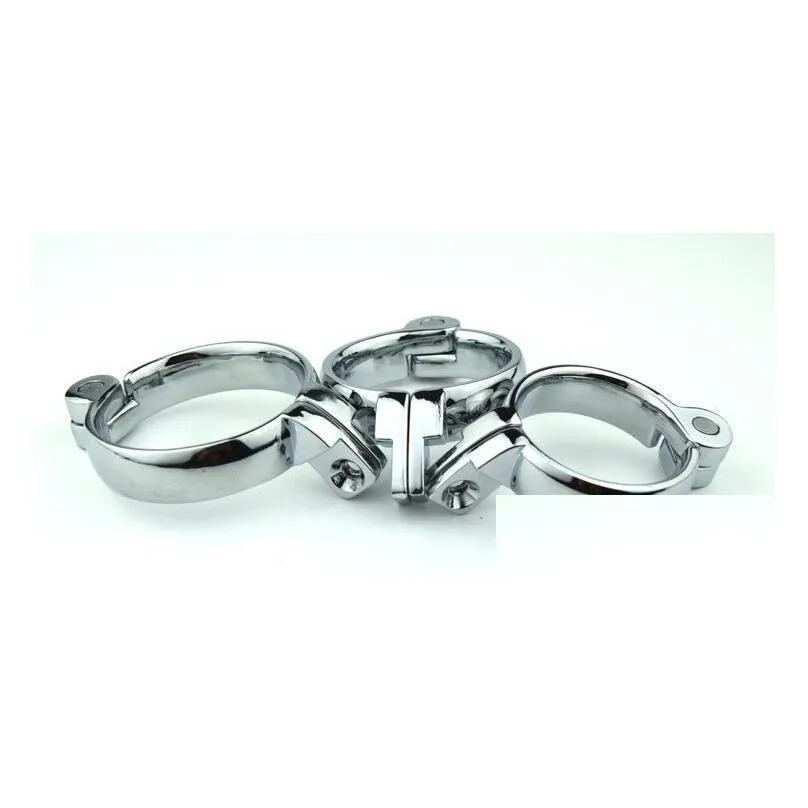 metal penis ring stainless steel cockrings lock for male chastity device bondage toys