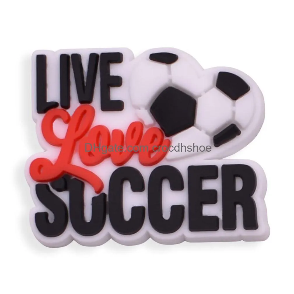 soccer croc charms pvc sports croc charms for teens shoe charms decor fits shoe sandals bracelets ornaments gift for boys man