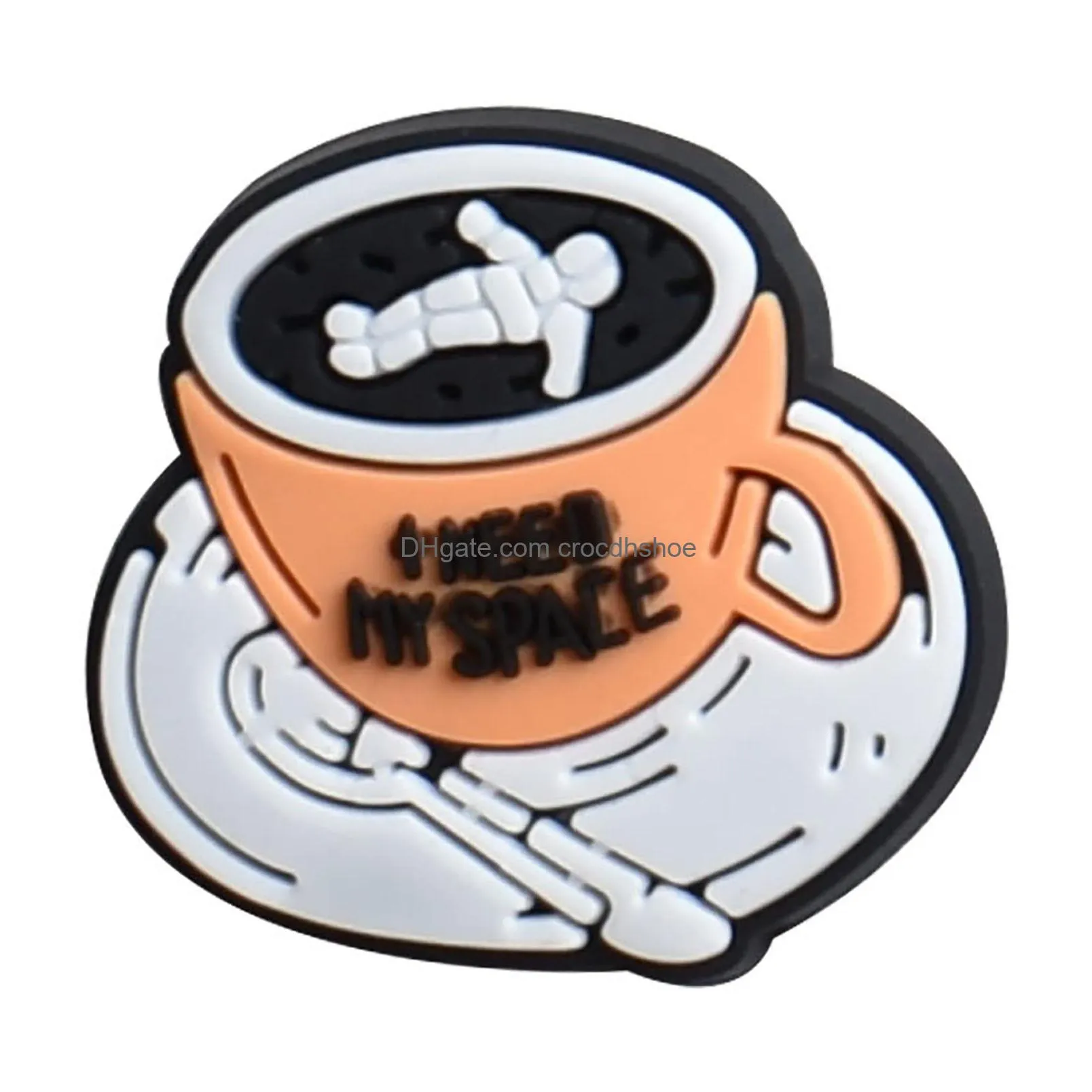 coffee cute boba croc charms for boys girls pvc food croc charms designer croc charms shoe decoration charms croc accessories party favor birthday gifts
