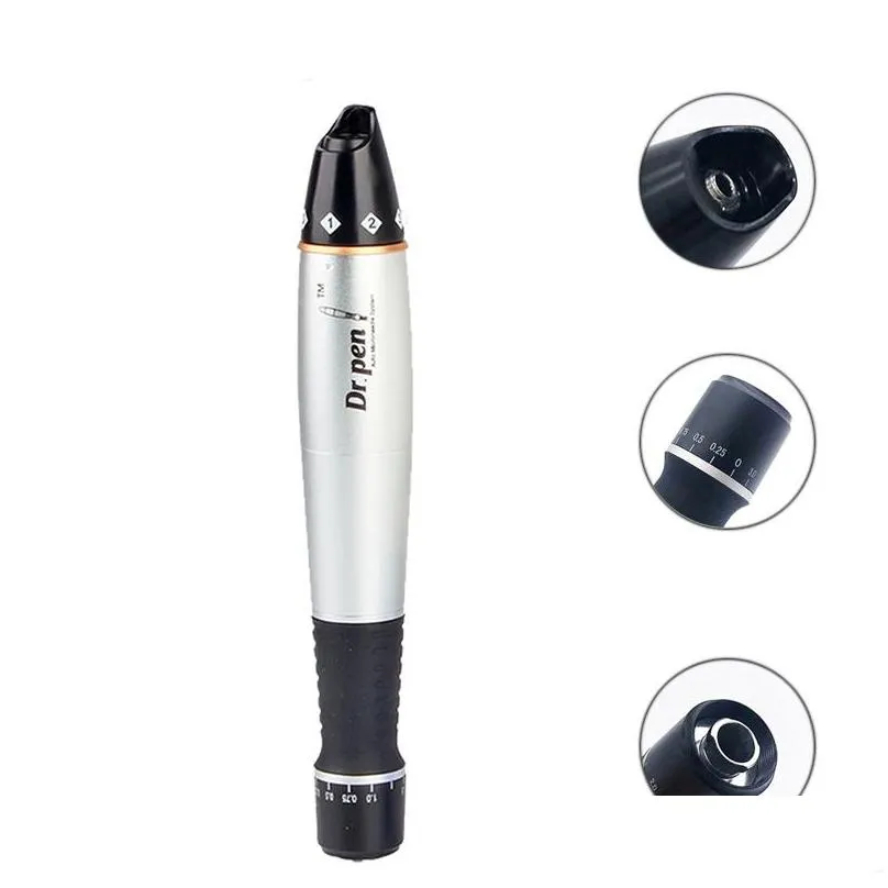 dr pen a1c with 2 pcs cartridges wired derma pen skin care kit microneedle home use beauty machine