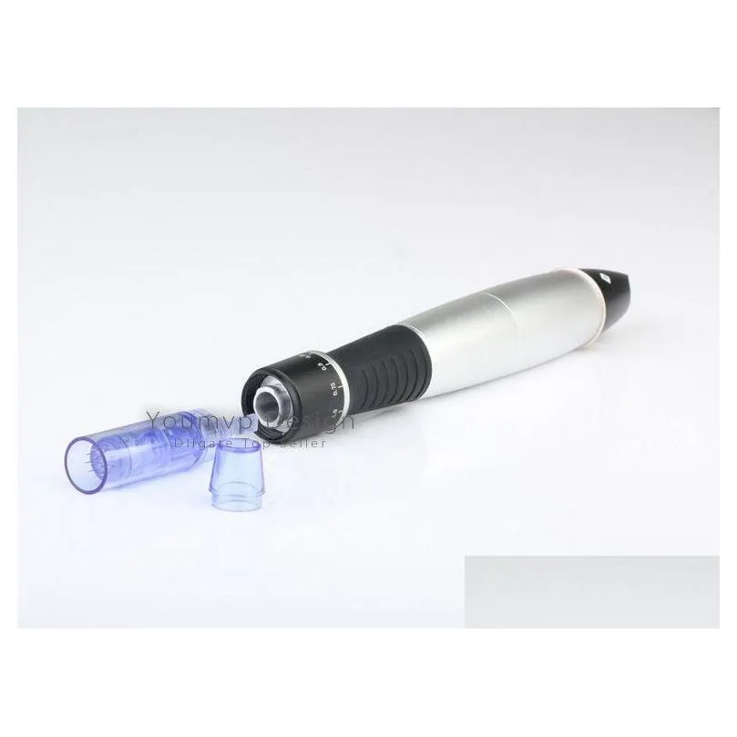 electric derma pen a1c with 2pcs needle cartridges dr.pen stamp auto microneedle skin care tool