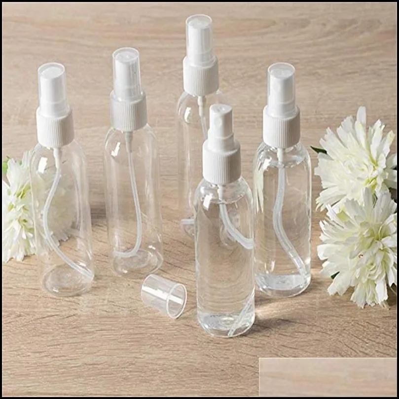 5ml 10ml 20ml 30ml 50ml 60ml 80ml 100ml plastic spray bottle refillable bottles perfume pet container