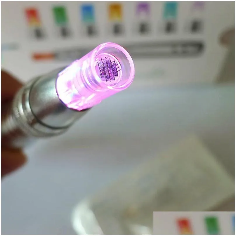 5 speeds derma pen led photon electric miconeedle dermapen for skin rejuvenation therapy with 7 colors