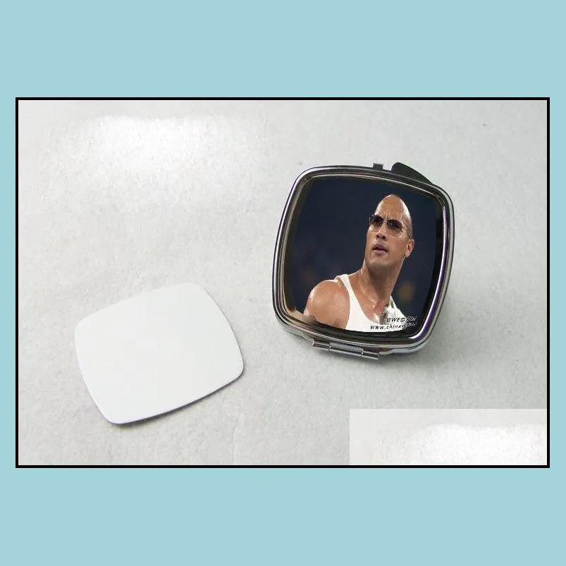 hermal transfer printing blank makeup mirrors sublimation cosmetic mirror can print picture or design square with rounded corners