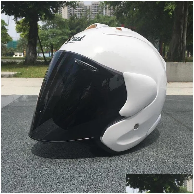 black motorcycle half helmet outdoor sport men and women motorcycle racing helmet open face dot approved