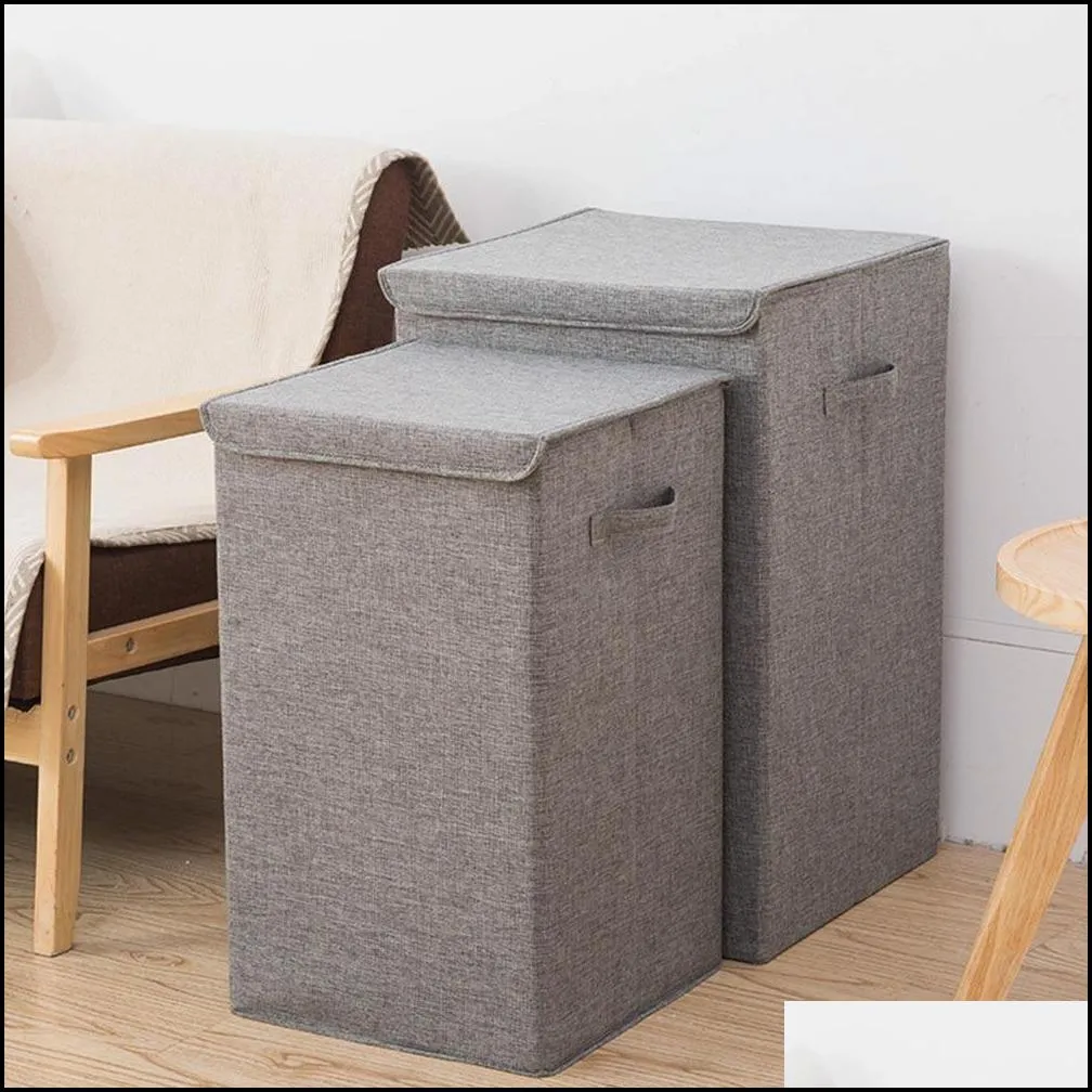 foldable waterproof laundry bucket dirty clothes storage wash bin home use collapsible corner laundry basket with lid t200415