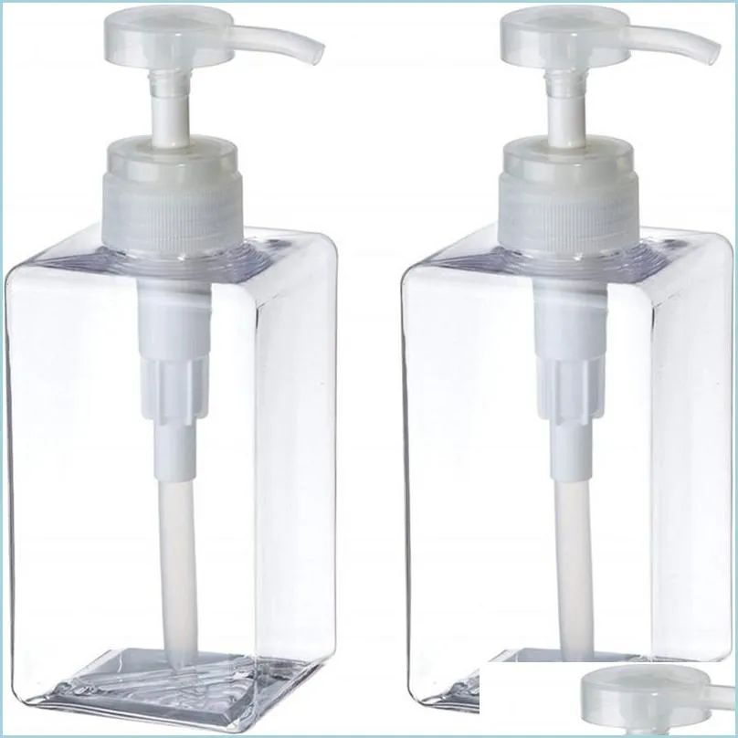 450ml refillable empty plastic soap dispenser bottle pump bottles for cosmetic shampoos bath shower liquid lotion