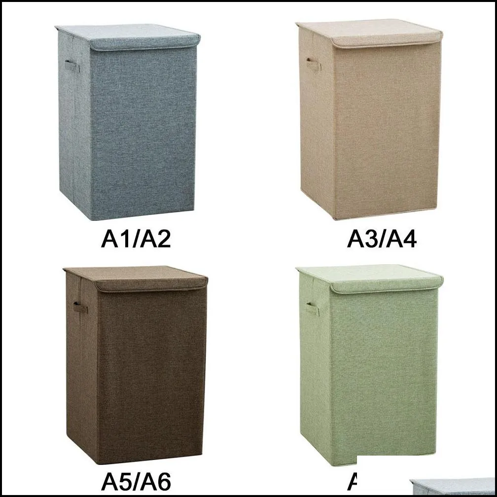 foldable waterproof laundry bucket dirty clothes storage wash bin home use collapsible corner laundry basket with lid t200415