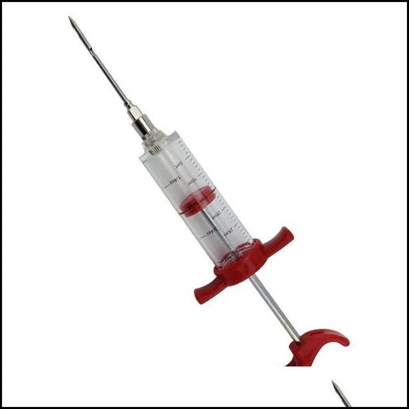 stainless steel needles spice syringe marinade injector flavor syringe cooking meat poultry turkey chicken kitchen bbq tool dbc bh3466