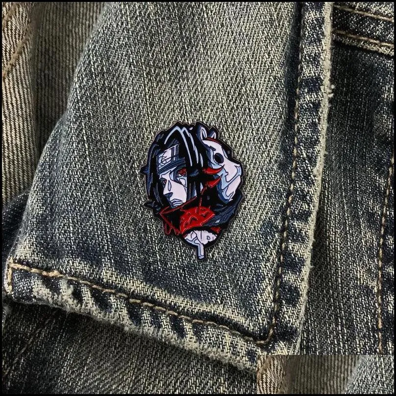 anime akatsuki hard enamel pins collect funny comic figure metal cartoon brooch backpack collar lapel badges fashion jewelry
