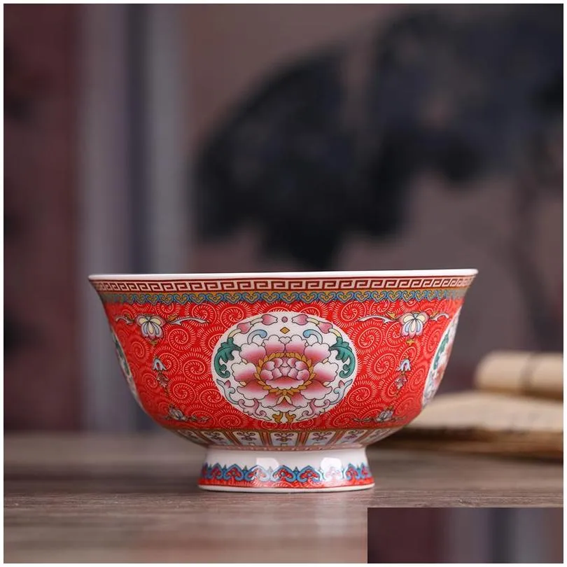 4.5 inch jingdezhen ceramic small rice bowl chinese bone china ramen mixing bowls dinnerware home kitchen tableware food holder 201214