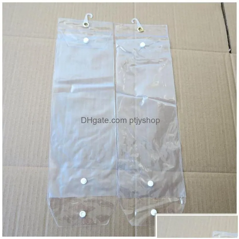 packing bags hair extensions pvc plastic package bags packing with pothhook 1226inch for wefts tape button drop delivery office scho