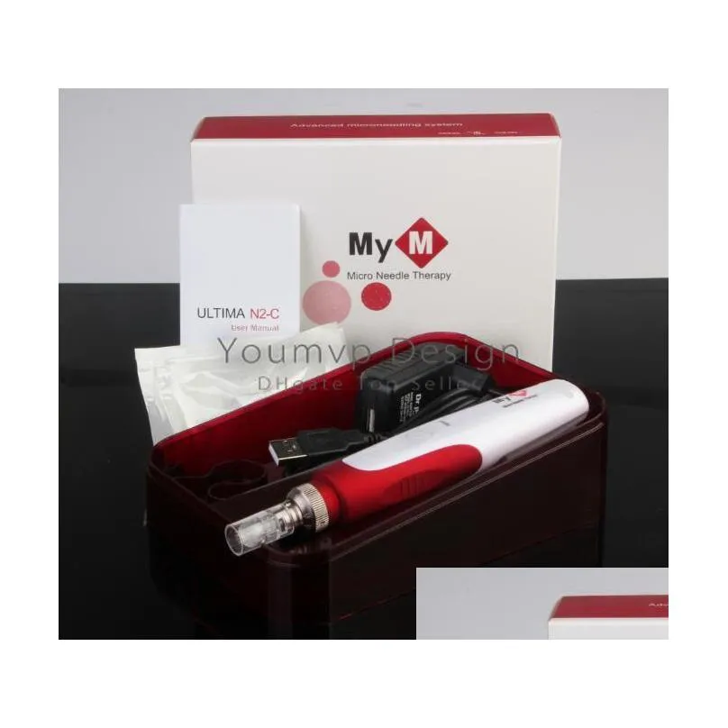 mym derma pen 5 speed auto electric mirco needle derma pen mym ultima n2c dermapen with 2 pcs needles cartridge