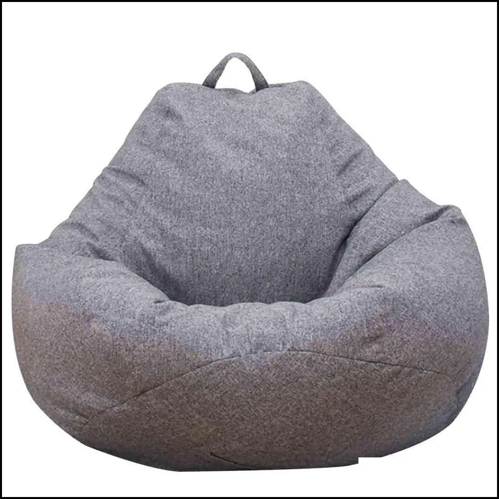  large small lazy sofas cover chairs without filler linen cloth lounger seat bean bag pouf puff couch tatami living room t200601