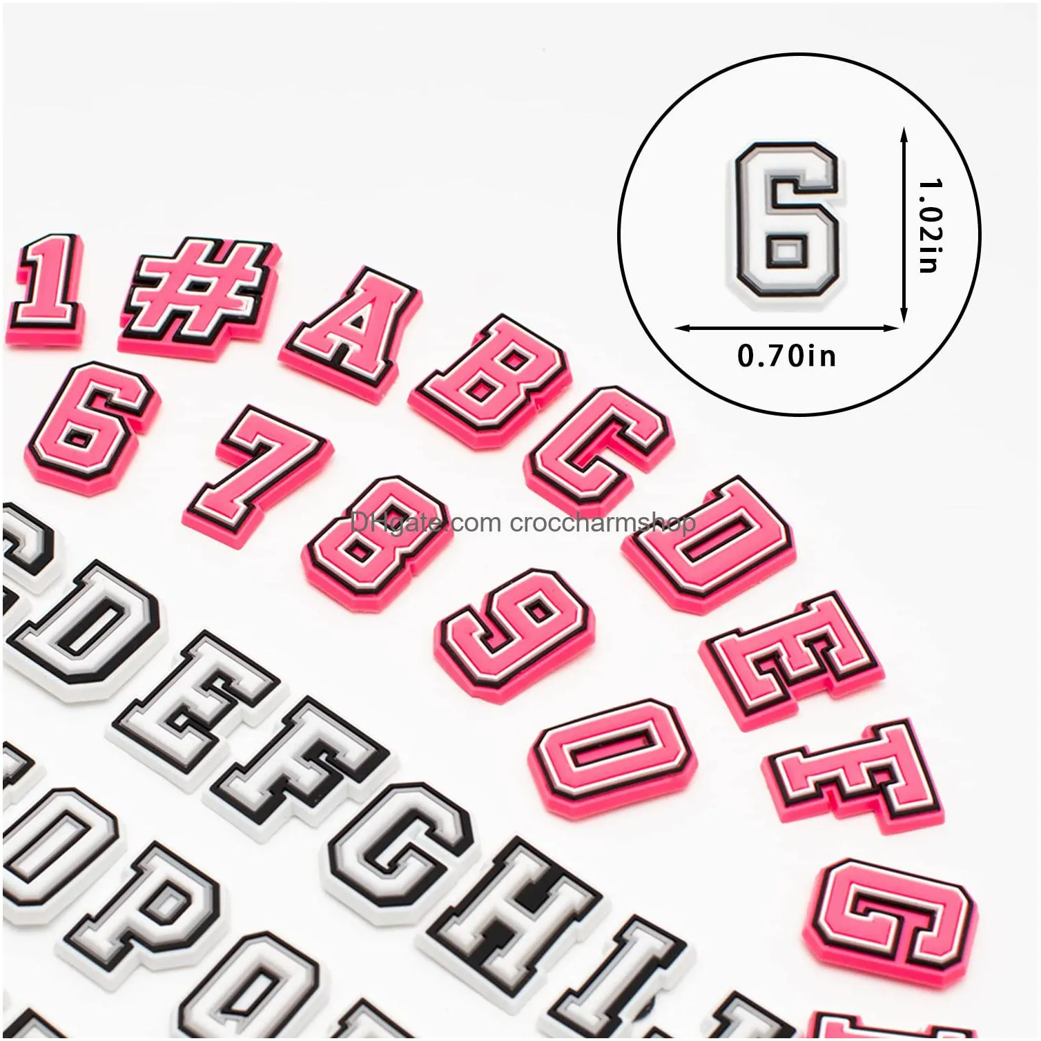 croc charms letters and numbers pvc letter croc charms pack number croc charms shoes clog sandal bracelet wristband decoration croc charms for teens boys girls man woman