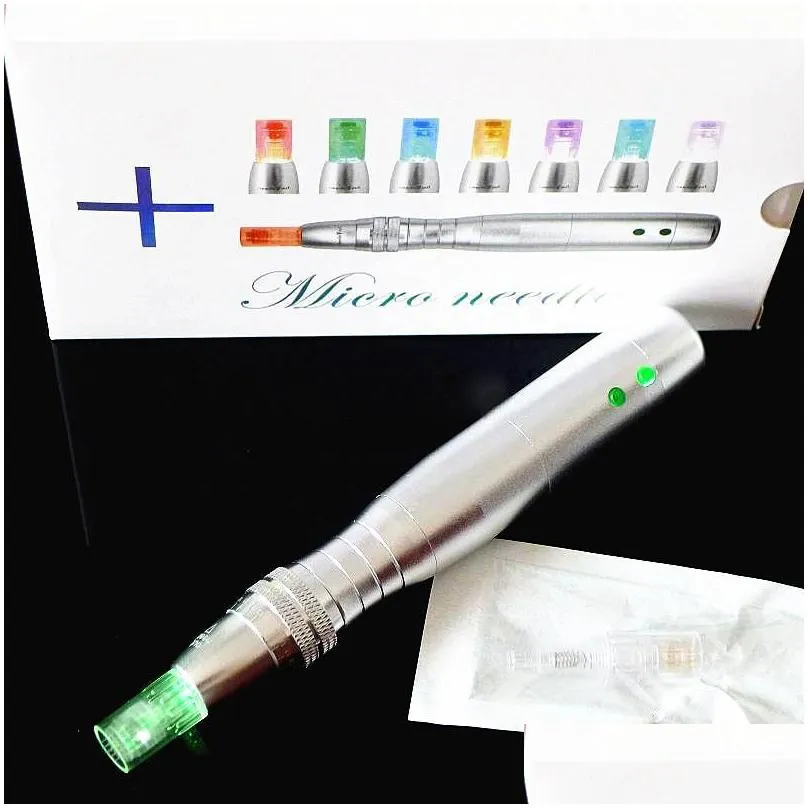 5 speeds derma pen led photon electric miconeedle dermapen for skin rejuvenation therapy with 7 colors