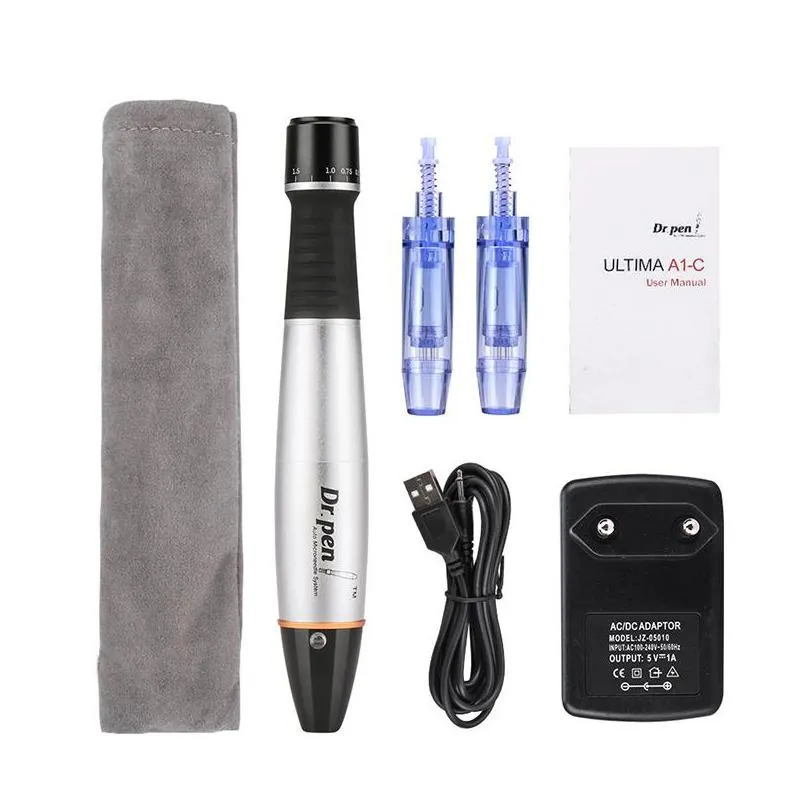 dr.pen a1c electric derma pen microneedle kits with cartridges key switch version skin care tools