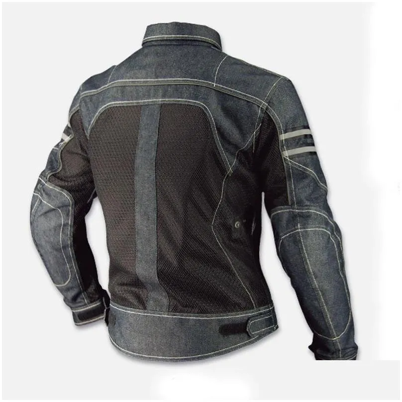  komine motorcycle jacket jk006 denim mesh racing suit locomotive antifall clothing motorcycle riding clothing moto jacket