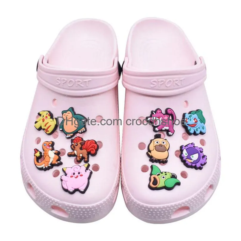cartoon shoe charms for sandals shoes wristband bracelet charms shoes decoration lovely shoe buckles accessories