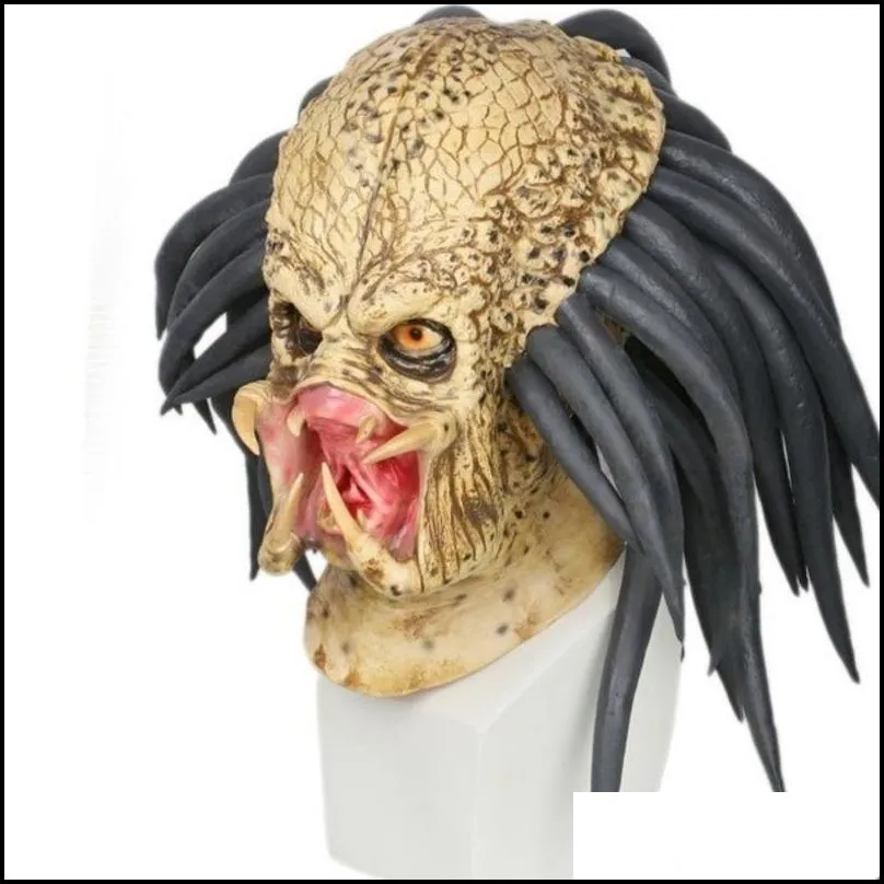 predator cosplay mask costume helmet props antenna halloween party horror t200703