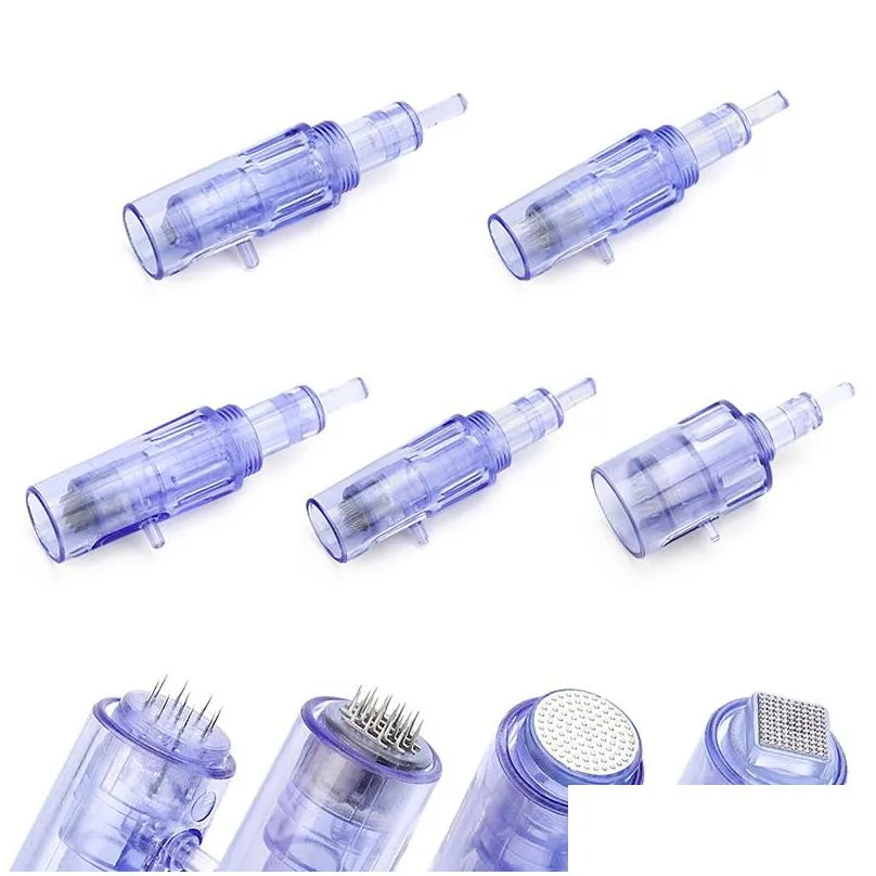 20pcs microneedle cartridges needles with syringe tube 9 12 36 pin for mini hydra gun mesotherapy injector auto derma stamp pen